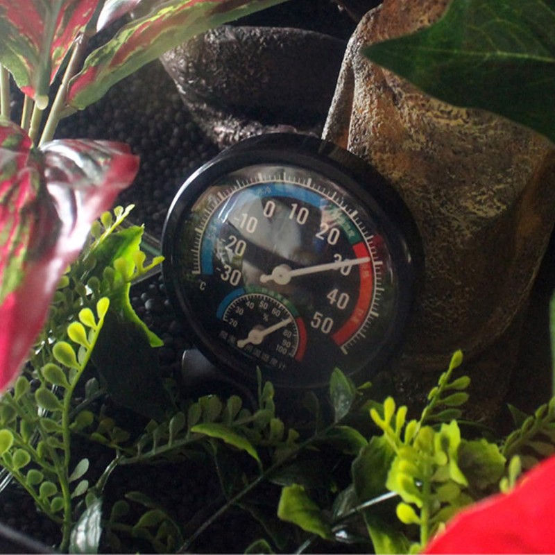 ZONADAH Reptiles Thermometer Dial Temperature Humidity Gauge Pet Supplies Terrarium