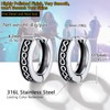 Mens Earrings Hoop Earings Stainless Steel Infinity Thick Small Hoop