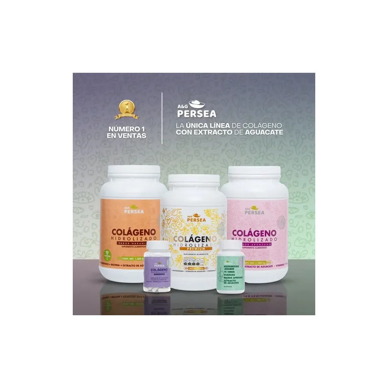 Persea Capsulas Colageno Biotina Magnesio Extracto Aguacate Vitamina Sabor
