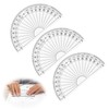 Protractor Set 3pcs,180° Clear Plastic Angle Measurement Tool,for Students, Teachers,