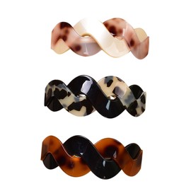 SAFIGLE 3Pcs Tortoise Shell Hair Barrettes Large Snap Hair Accessories for Women Versatile Styling Pins Tortoise and Light Tortoise Colors for All Hair Types