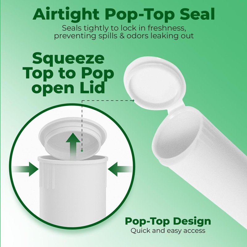 Kopperko Pop Top Tubes (116mm, 4.6 Inch 10-Pack) | Child
