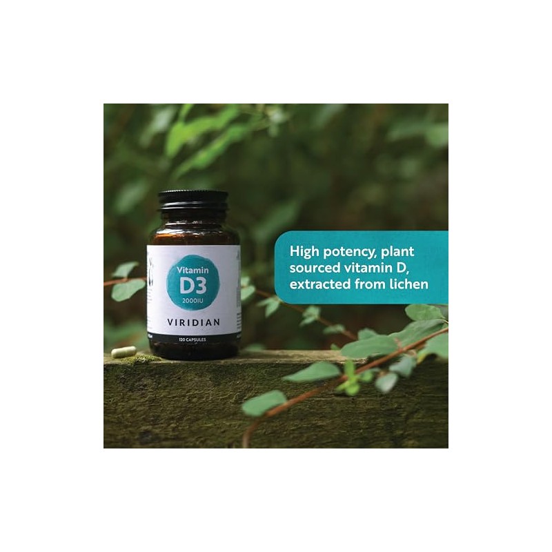 Viridian - Vitamin D3 2000IU - 150 Vegan Capsules for