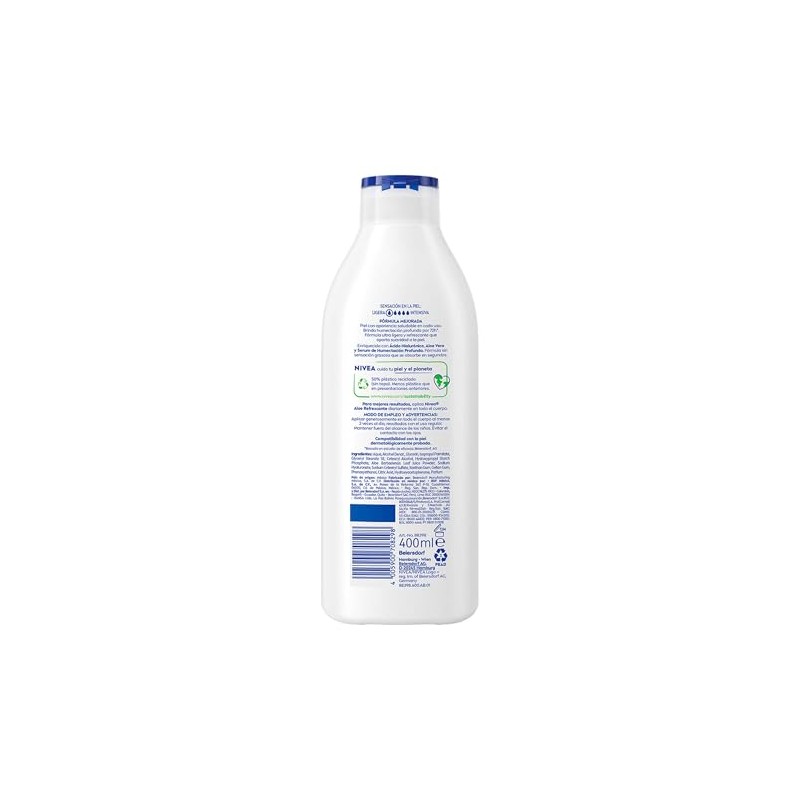 Nivea Crema Corporal Humectante Aloe Vera Refrescante 400 Horas Humectación