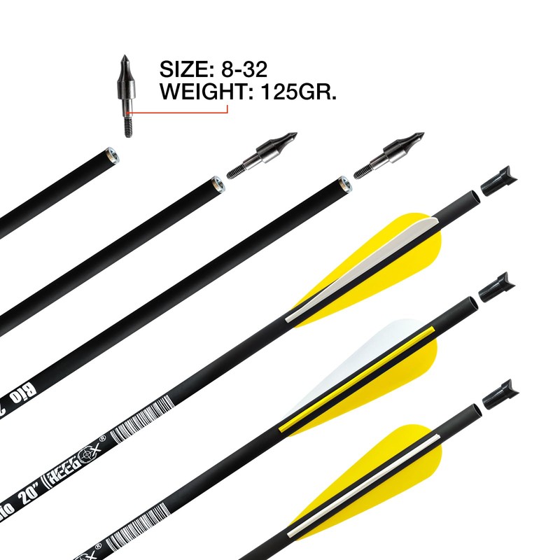 REEGOX Crossbow Bolts 16/18/20 inch Bio Crossbow Arrows with Moon