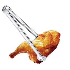 Kitchen Tongs, Stainless Steel, Kitchen Tongs, Food Tongs, Cooking Tongs, Oil Drain Clip, Food Strainer for Cooking, Baking and Barbecue