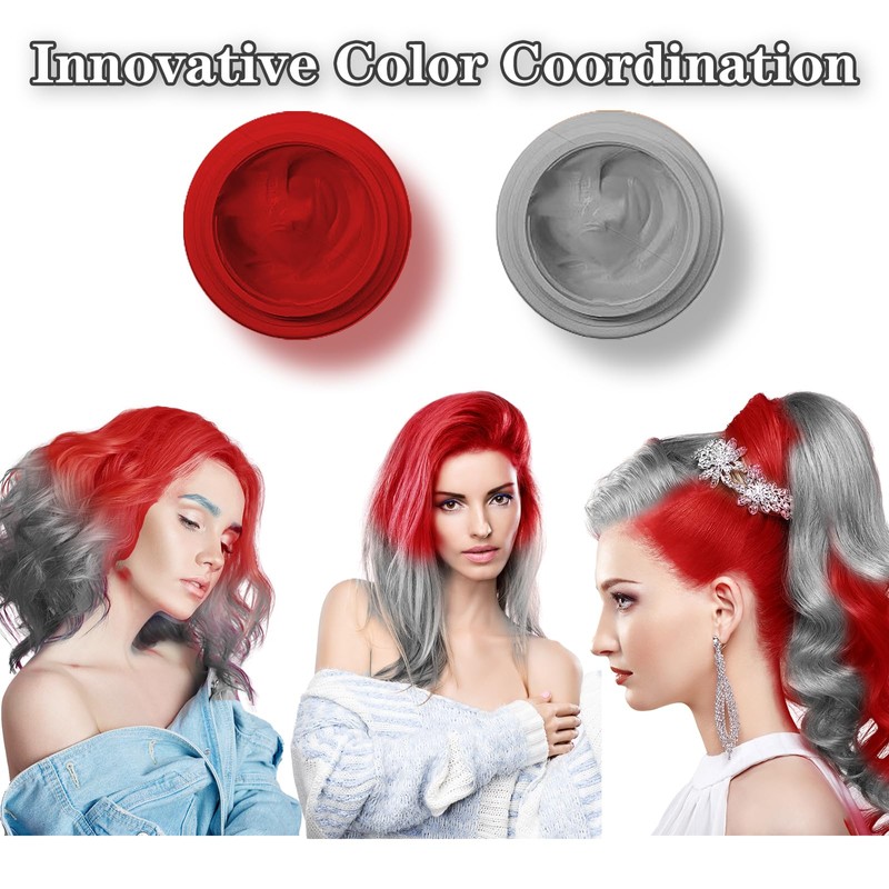 HaiolorPro Silver Gray Hair Colour Wax Temporary