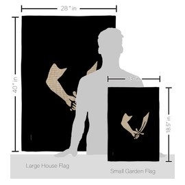 Americana Home & Garden Pirate of Thomas Tew Burlap Garden House Flag-Set Coastal Ship Skull Treasure Map Carribean Jolly Blackbeard Jack Decoration Banner Small Yard Gift Double-Sided, Made in USA