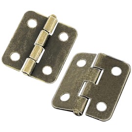 60 PCS Small Mini Hinges for Jewelry Boxes and Storage Boxes with Screws (Bronze)