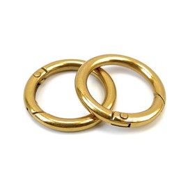 VersaKits 10 Pcs Round Carabiner Clips Gold 11.5mm Spring O Rings Clasps Snap Buckles for Keychain Bag Purse Jewelry Making