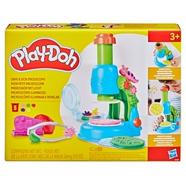 Play-Doh Set de masas Microscopio Luminoso, Juguete para niños y niñas a Partir de 3 años, Actividad de Manualidades para niños pequeños