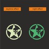 AMA SHOP Prespaced Military Star Sticker with Glow in the