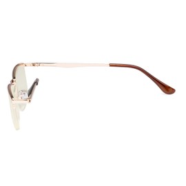 CessBlu UV Protection,Anti Blue Rays,Half-rim Computer Reading Glasses (Gunmetal) +1.75