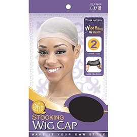 (3 Pack) Qfitt- Wide Band Stocking Wig Cap #104