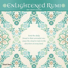 Enlightened Rumi 2025 12 X 24 Inch Monthly Square Wall Calendar Plastic-Free