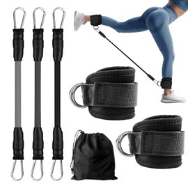 Ankle Resistance Bands with Cuffs for Leg and Butt Workout, Exercise Bands for Hip Training