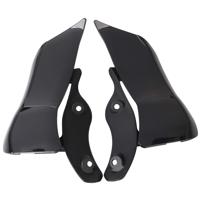 XMMT ABS Black Side Wing Adjustable Windshield Air Deflector for