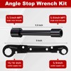 Lanties 4 Pcs Angle Stop Wrench Kit Plumbing Tool, Olive