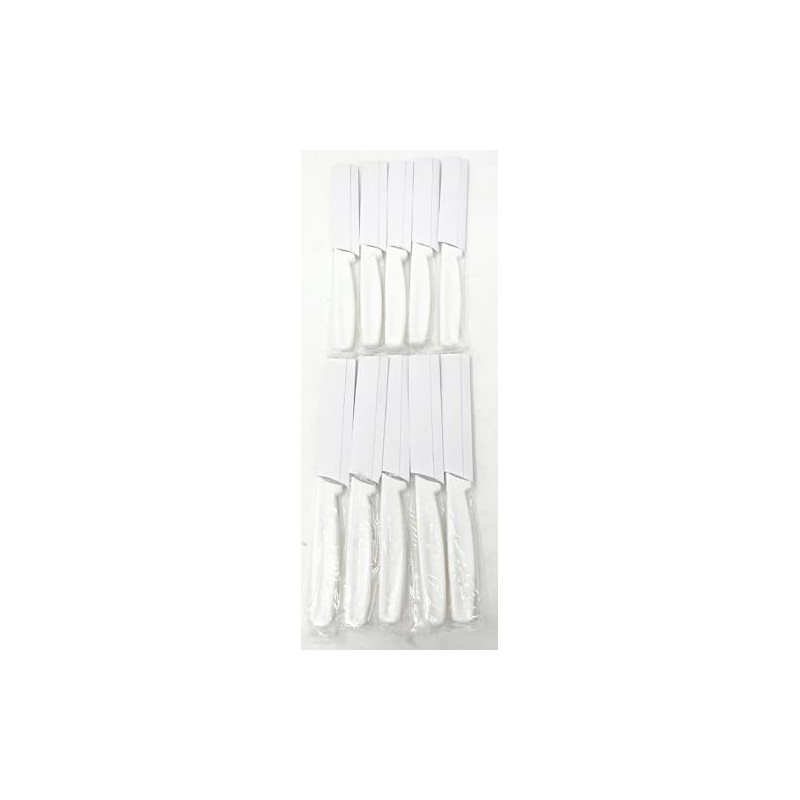 10 Pack - 4" Commercial Kitchen Paring Knives - White