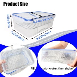 Hoplighe Batter Bowl Mess Free Breading with Lid Flour Shaker for Seasoning Fried Fish