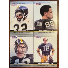 1990 Pro Set Pittsburgh Steelers Super Bowl MVP Set TERRY BRADSHAW SWANN HARRIS