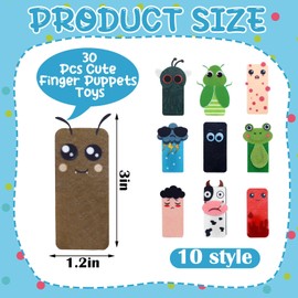 Outus 30 Pcs 10 Styles Passover Finger Plagues Puppet Kit Felt Plagues Finger Puppets for Pesach Seder Celebration Festival Party Supplies