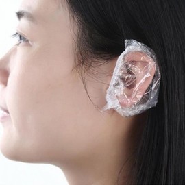 Disposable Vinyl Ear Covers for Hair Dyeing and Perming (100 Sheets) DD-10344 3ea