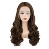 Meiyite Hair Wavy Long 24inch Brown Heavy Density Heat Friendly