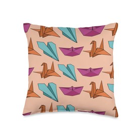 Japanese Artist Japan Paper Art Pattern Origami Throw Pillow