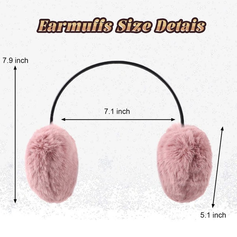 XIAOHAWANG Winter Earmuffs Women's Warm Ear Warmers Girls Warm Fluffy,
