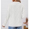 ZESICA Women's Fall Oversized Sweaters 2025 Casual Long Sleeve V