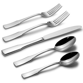Alata Kate 30-Piece Silverware Set Stainless Steel Flatware Set,Service for 6,Mirror Polished Cutlery Set,Dishwasher Safe