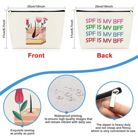 Dermatologist Gifts Dermatology Makeup Bag for Women Skin Doctor Gifts SPF Cosmetic Bag Pouch Dermatology Nurse Student Graduation Gift Christmas Thanksgiving Birthday Gift for Future Dermatologist
