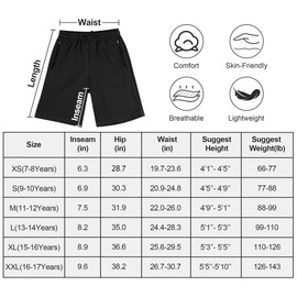 BIG ELEPHANT - Pantalones Cortos Casuales para niños con Bolsillos con Cierre y Cordones, Pantalones Cortos Deportivos para Correr y Jugar