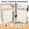 Odonata Large Toilet Paper Storage Basket with Lid, Slim Toilet