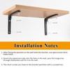Pack of 6 Heavy Duty Brackets - Black Powder Coated