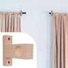 Coshar Wood Rod Holder, Ceiling Mount Closet Pole Socket Pipe