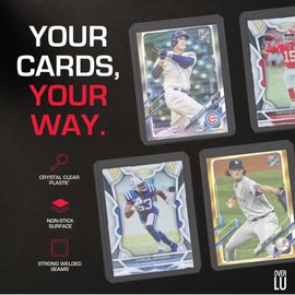 Over Lu | 200pcs fundas para tarjetas, Protectores de Tarjetas Coleccionables ajuste perfecto, tarjetero de plástico para tarjetas de intercambio compatible con MTG, TCG (100pcs Dura + 100pcs Suave)