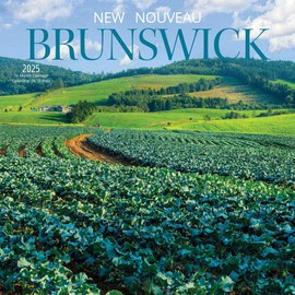 New Brunswick | 2025 12 x 24 Inch Monthly Square Wall Calendar | English/French Bilingual | Wyman Publishing | Canadian Regional Travel