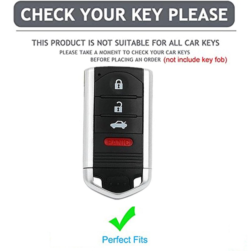 AIOEUOIA TPU for Acura Key Fob Cover with Keychain Keyless