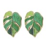 1 Pair leaf earrings leaf hoop earrings girls charm earrings