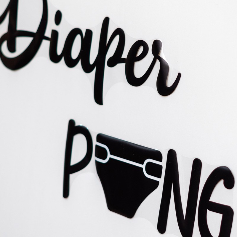 Eurteka Diaper Pong Game Decal