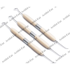 CT5 Dental Composite Resin Filling Instruments Beige Color, 17cm – 3 Pcs, Double Ended, Silicone Handle, Precision Dental Tools for Composite Application #CT5