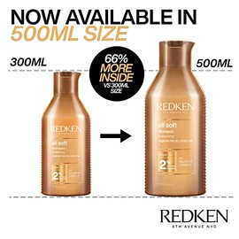 Redken | Haarshampoo f√ºr trockenes und br√ºchiges Haar, Belebt und hydratisiert, Mit Omega-6 und Argan-√ñl, All Soft Shampoo, 1 x 500 ml