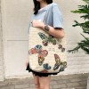Butterfly Vintage Style Canvas Hand Large Chain Shoulder Tote Bag