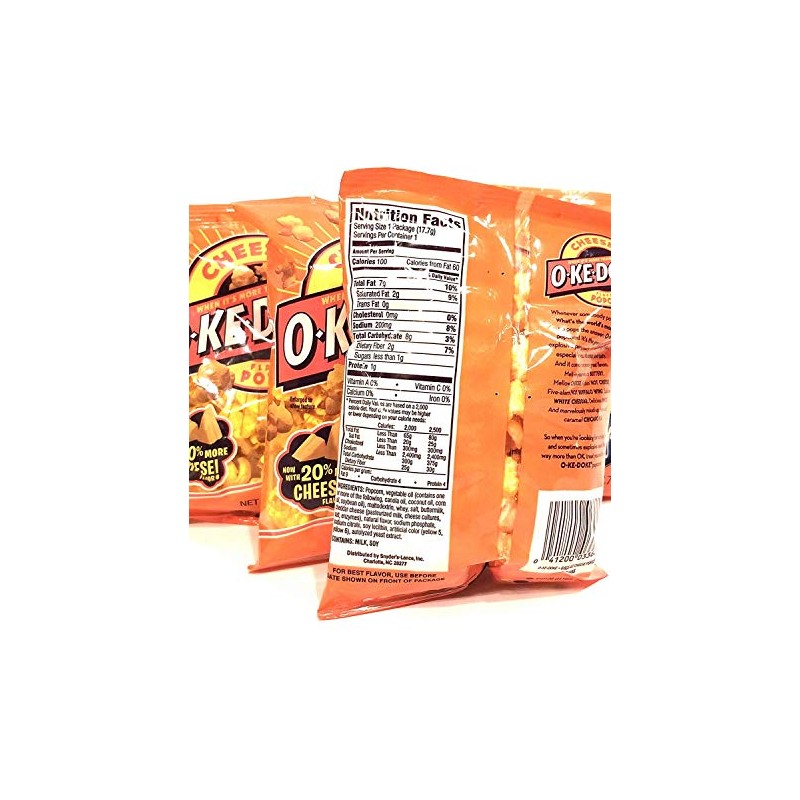 10 Pack JAY'S O'KE DOKE Cheese Flavored Popcorn A Chicago