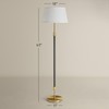 ZenGlimmer Modern Mid Century Floor Lamp with Soft Linen Shade,
