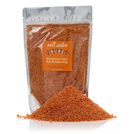 s.a.l.t. sisters Blackening Cajun Rub & Seasoning | All-Natural, Gluten Free, MSG Free, Non-GMO | Dry & Wet Rub Seasoning Base | Versatile Use for Chicken Wings, Brisket, Pulled Pork, and More | 1lb