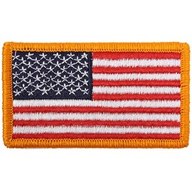 Rothco American Flag Patch - Hook Back (Flag/Yellow Border Normal)