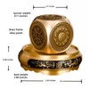 YUERVIEW Chinese Traditional Brass Feng Shui Energy Ornament, Six-Sided Auspicious